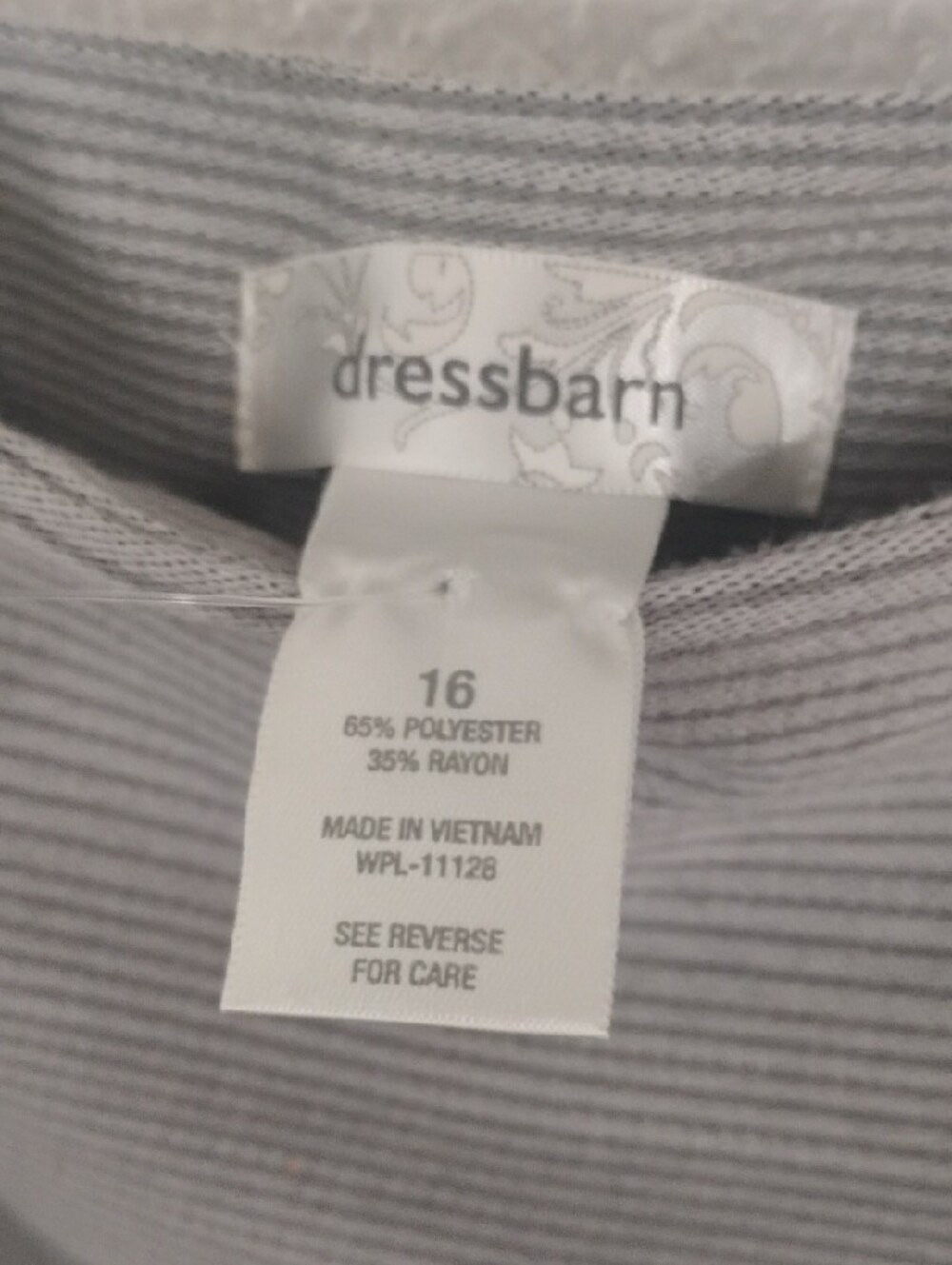 dressbarn Grey and Purple Striped Pencil Skirt - Picture 3 of 5